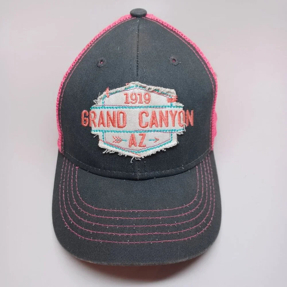 Grand‎ Canyon AZ Ball Cap Ouray Sportswear Snap Back Hat Pink Gray Size Youth